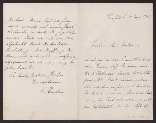 Schreiben an Hermann Muthesius (Brief)