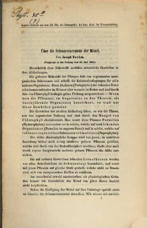 Separatabdrücke aus den Sitzungsberichten der K. Akad. d. Wiss. in Wien-math.-raturw. Classe, 7