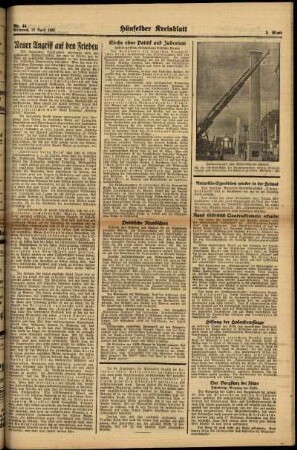 Zweite Ausgabe vom Mittwoch, den 12. April 1939.