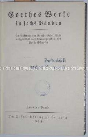 Goethes Werke (Band 2 von 6)