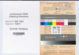 Entnazifizierung Wolfgang Schmidt, geb. 02.02.1897 (Verw.Beamter)