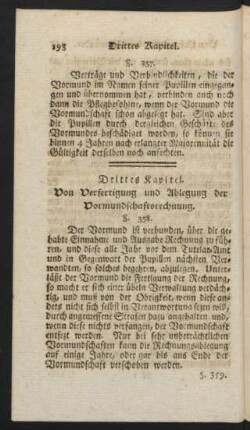 Drittes Kapitel. Von Verfertigung und Ablegung der Vormundschaftsrechnung.