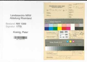 Entnazifizierung Peter Koenig , geb. 10.05.1889 (Polizist)