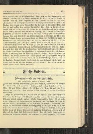 Lebensunterricht auf der Unterstufe