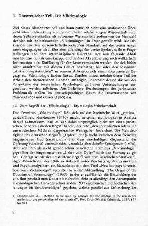 1.1 Zum Begriff der "Viktimologie": Etymologie, Urheberschaft