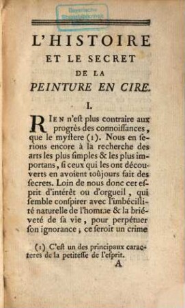 L' Histoire et le secret de la peinture en cire