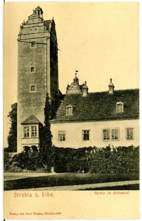 Strehla. Im Schlosshof