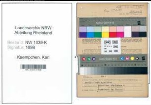 Entnazifizierung Karl Kaempchen , geb. 28.02.1900 (Lagerist)