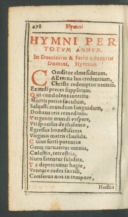 Hymni Per Totum Annum.