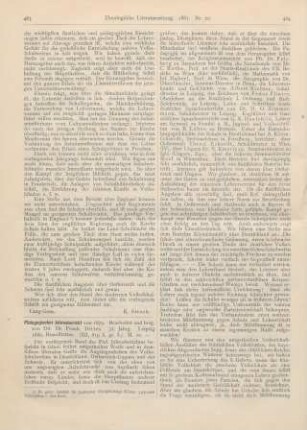 483-485 [Rezension] Pädagogischer Jahresbericht von 1879. Bearbeitet und hrsg. von Friedr. Dittes. 32. Jahrg