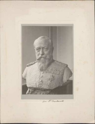 Porträtbüste Großherzog Friedrichs I., en face, wohl Gips-Bozzetto.