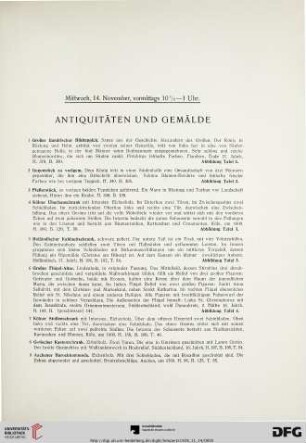 Antiquitäten und Gemälde (Nr. 1-76)
