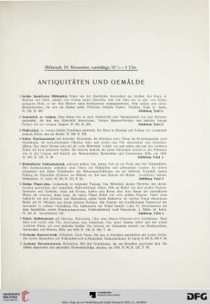 Antiquitäten und Gemälde (Nr. 1-76)