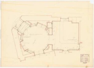 Park Hotel, Posen: Restaurant-Eingang und Garderobe: Grundriss 1:20