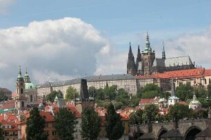 Prag - Hradschin und Veitsdom : Blick zum Hradschin. Aufgenommen 2004 in Prag