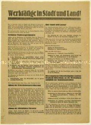 Aufruf der KPD zu den Kommunalwahlen 1929