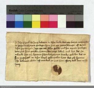 Quittung des Johann Schenk für Rentmeister Heinrich zu Grünberg
