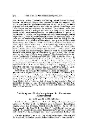 Anleitung zum Beobachtungsbogen der Frankfurter Schulbehörden