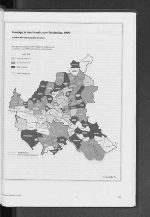 Umzüge in den Hamburger Stadtteilen 1999 Ausländer und Ausländerinnen
