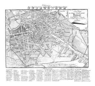 Karte: Grundriß der Königl. Residenzstädte Berlin angefertigt durch Carl Ludwig von Oesfeld. Im Jahre 1811 berichtiget [...]