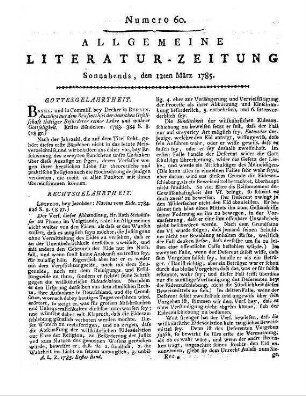 Auszüge aus dem Briefwechsel der deutschen Gesellschaft thätiger Beförderer reiner Lehre und wahrer Gottseligkeit. Bd. 1. Basel, Berlin: Decker 1783