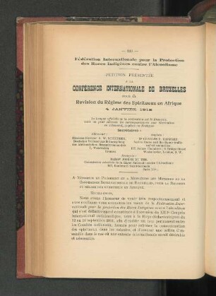 Conférence Internationale de Bruxelles.