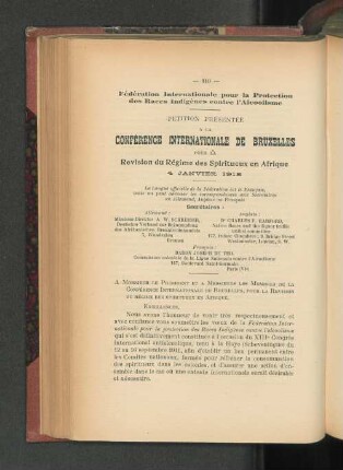 Conférence Internationale de Bruxelles.
