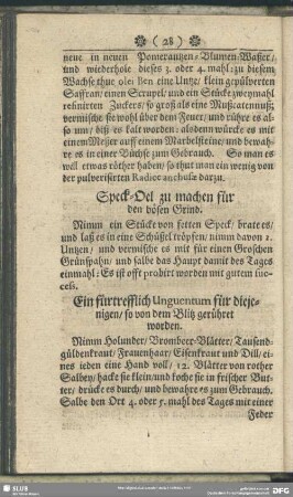 Speck-Oel zu machen für den bösen Grind