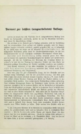 Vorwort zur sechsten (umgearbeiteten) Auflage