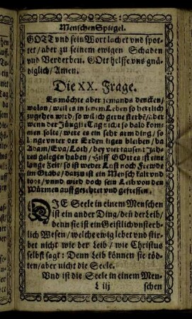 Die XX. Frage. - Die XXIII. Frage.