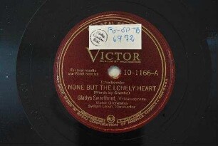 None but the lonely heart / Tchaikovsky. (Words by Goethe)
