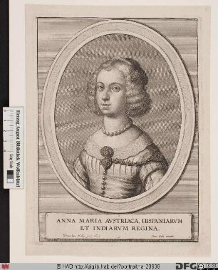 Bildnis Maria Anna, Königin von Spanien, geb. Erzherzogin von Österreich