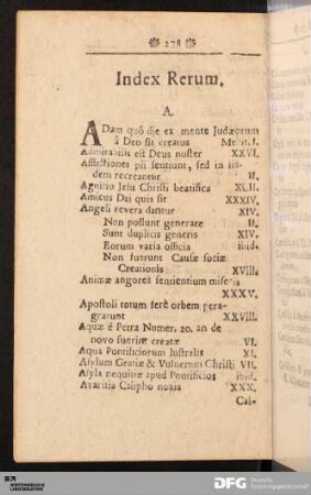 Index Rerum.