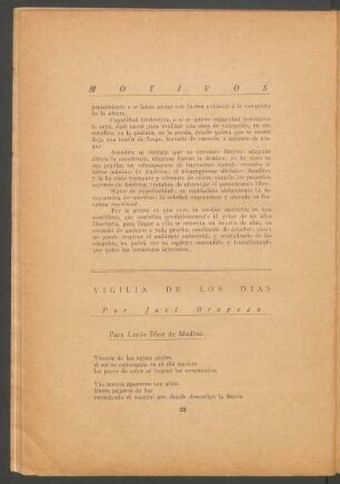 Vigilia de los días : Para Lucio Díez de Medina