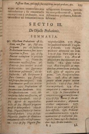 Sectio III. De Objecto Probationis.