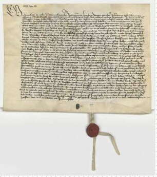 Die Ratsmannen Hinrik van der Molen und Hinrik Erpenszen bezeugen den Eigentumswechsel an einer Hausrente in der Salzstraße.