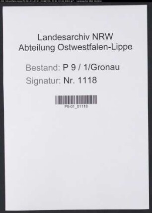Sterberegister Standesamt Gronau (Westf.)