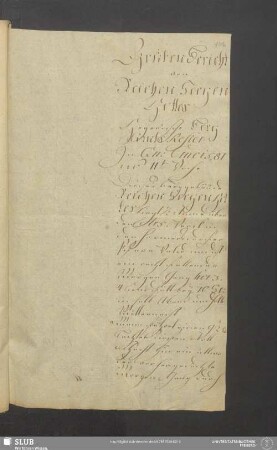 Grubenbericht von Reichen Seegen Gottes
