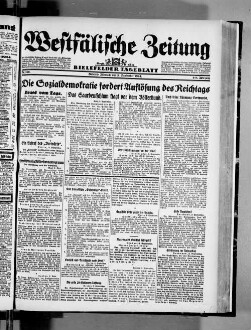 Westfälische Zeitung : Bielefelder Tageblatt