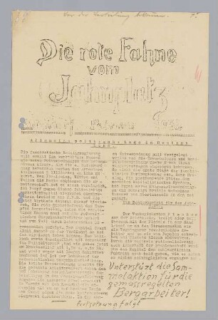 Betriebszeitung "Allgemeine politische Lage in Deutschland."
