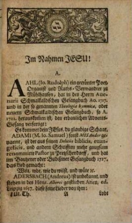 Johann Caspar Wetzels Hymnopœographia, oder Historische Lebens-Beschreibung der berühmtesten Lieder-Dichter. Vierter Theil