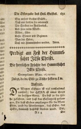 631-654, Predigt am Fest der Himmelfahrt Jesu Christi