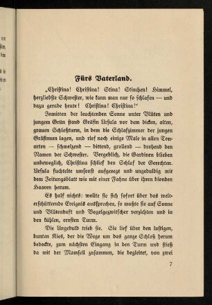 7-25, 1. Fürs Vaterland
