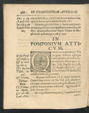 In Pomponium Atticum.