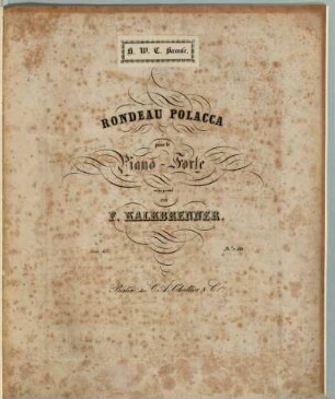 Rondeau polacca : pour le piano-forte ; oeuv. 45