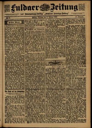 Erste Ausgabe vom Dienstag, den 17. Februar 1903.