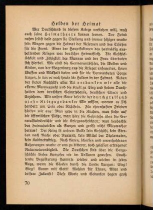70-91, Helden der Heimat