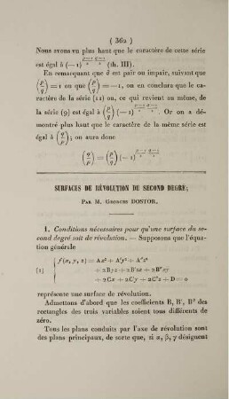 Surfaces de révolution du second degré.
