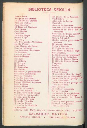 Biblioteca criolla