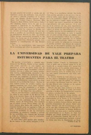 La universidad de yale prepara estudiantes para el teatro